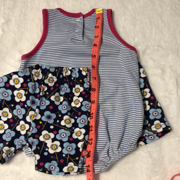 Zutano Retro Flower Romper Dress with Shorts 12m - Picture 10 of 10